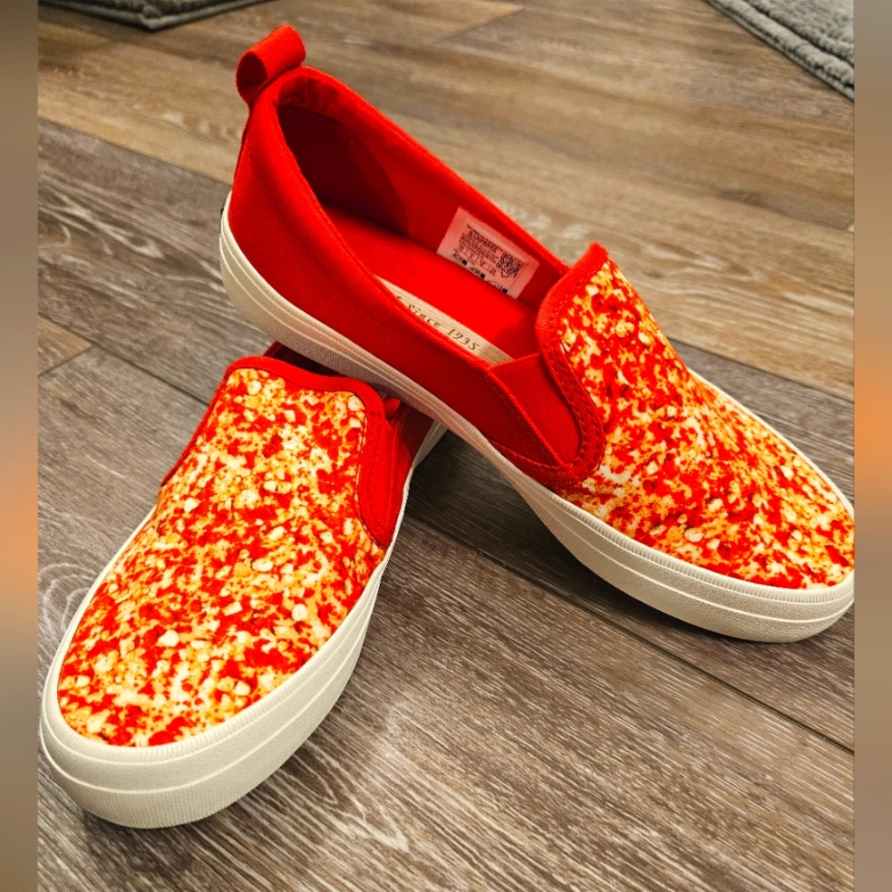 Red Sperry Slip Ons